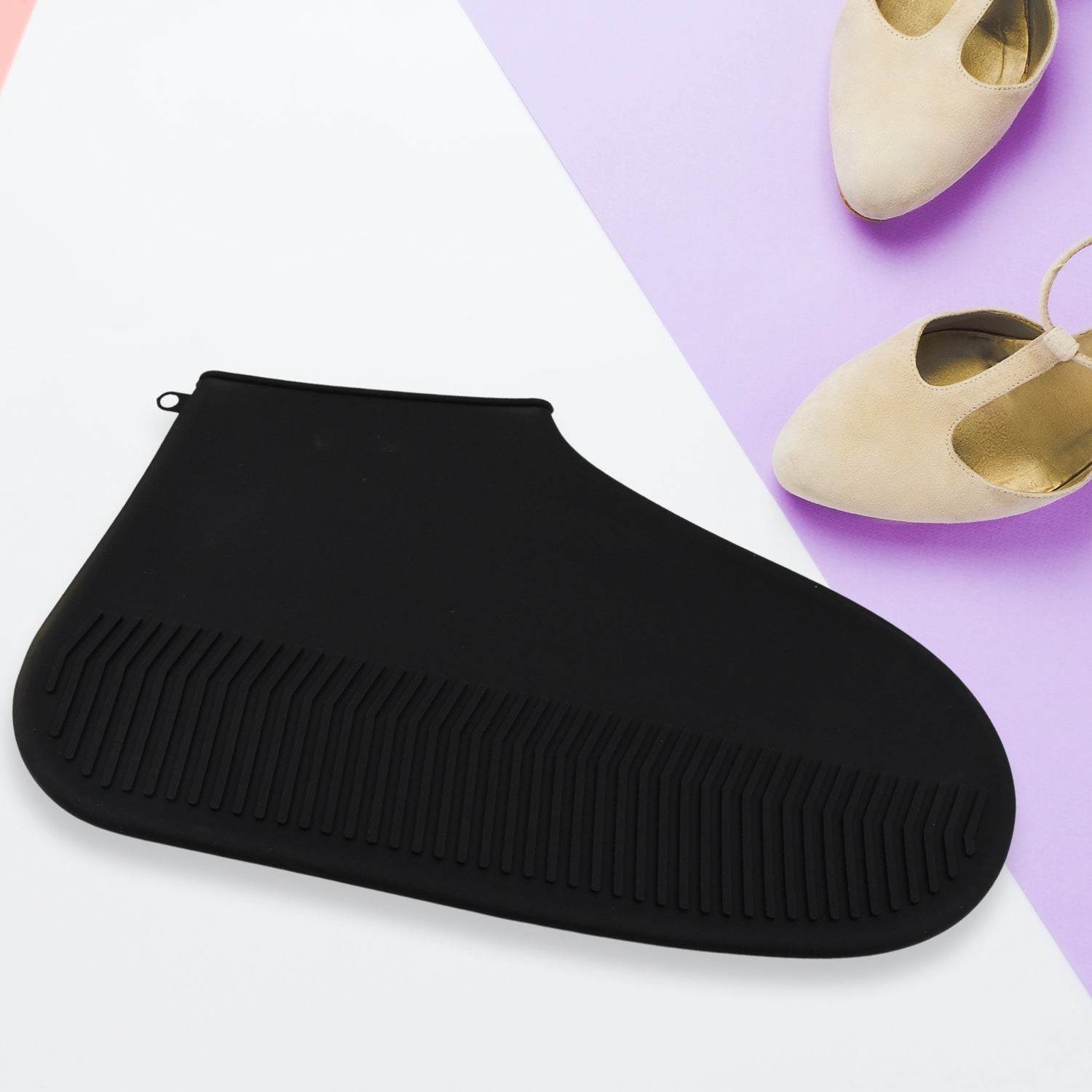 17984 Non-Slip Silicone Rain Reusable Anti skid Waterproof Fordable Boot Shoe Cover (Large Size / 1 Pair / Black) 17984 Non-Slip Silicone Rain Reusable Anti skid Waterproof Fordable Boot Shoe Cover (Large Size / 1 Pair / Black)
